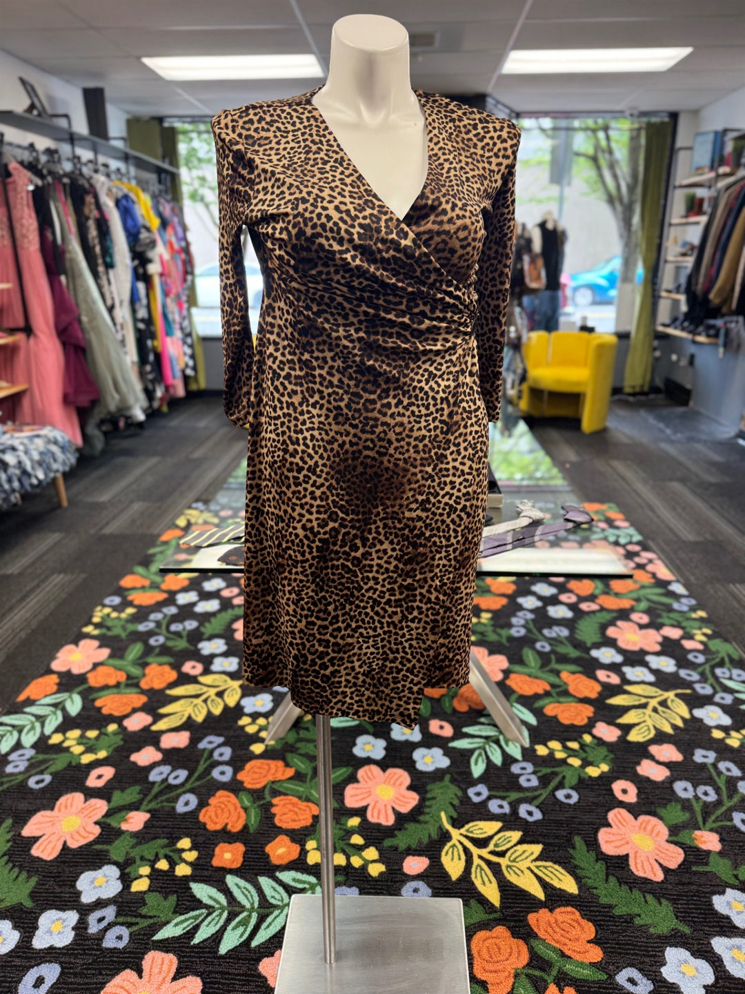 Charter Club Women's Leopard Print Dress (LG)