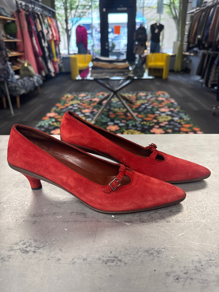 Salvatore Ferragamo Vintage Heels (8.5 Red)