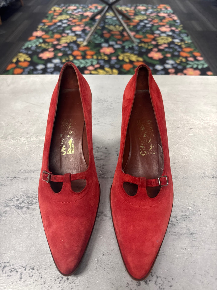 Salvatore Ferragamo Vintage Heels (8.5 Red)