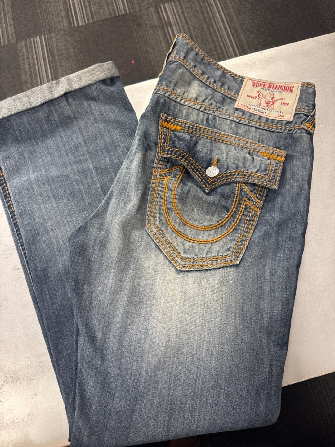 True Religion Men’s Denim (40x32 Blue) 