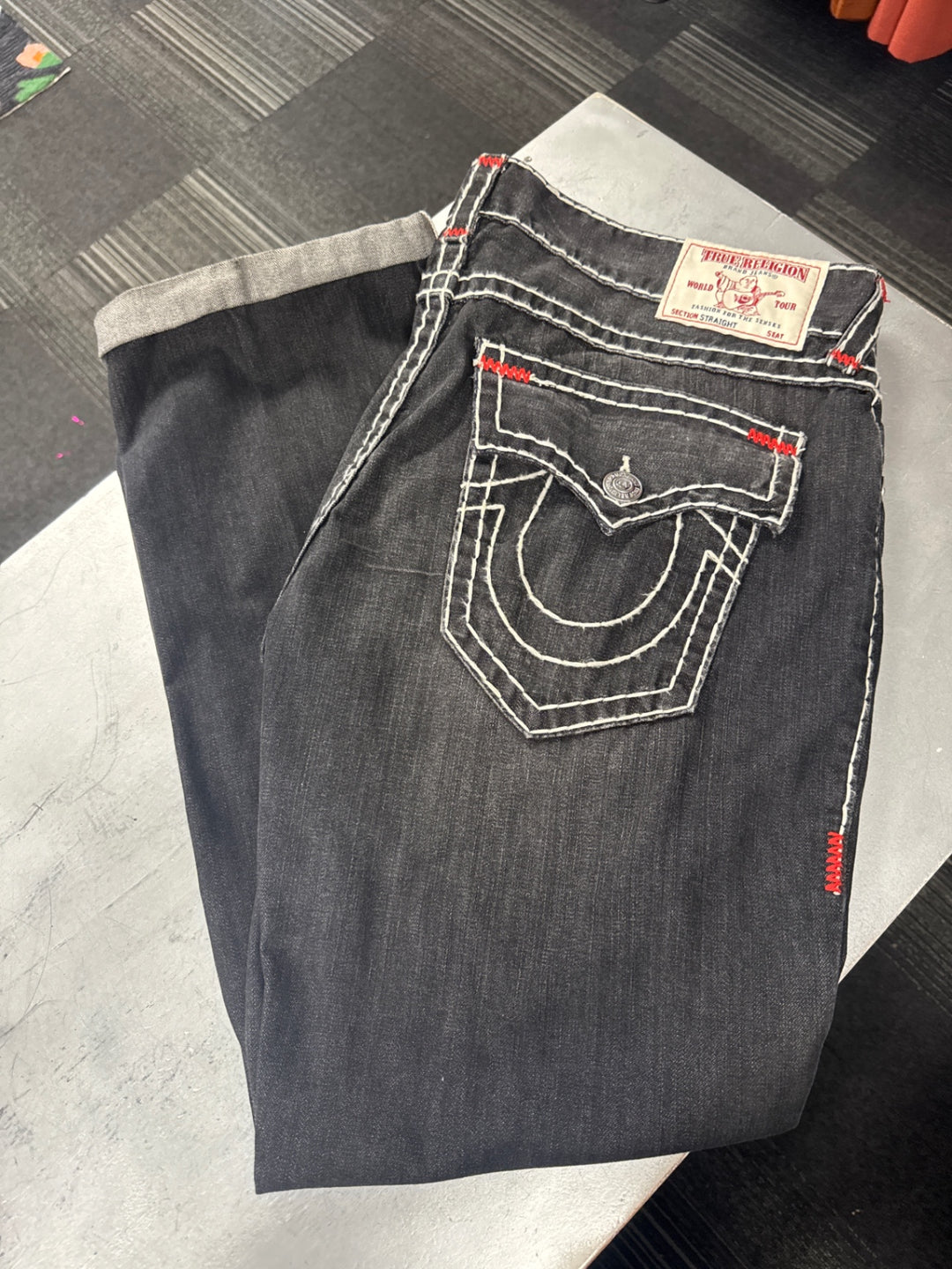 True Religion Men's Denim (40x32 Black)