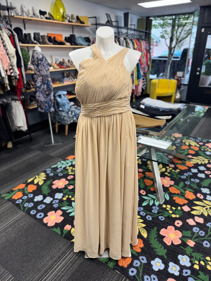 Azazie Women's Formal Dress (18 Biege) 