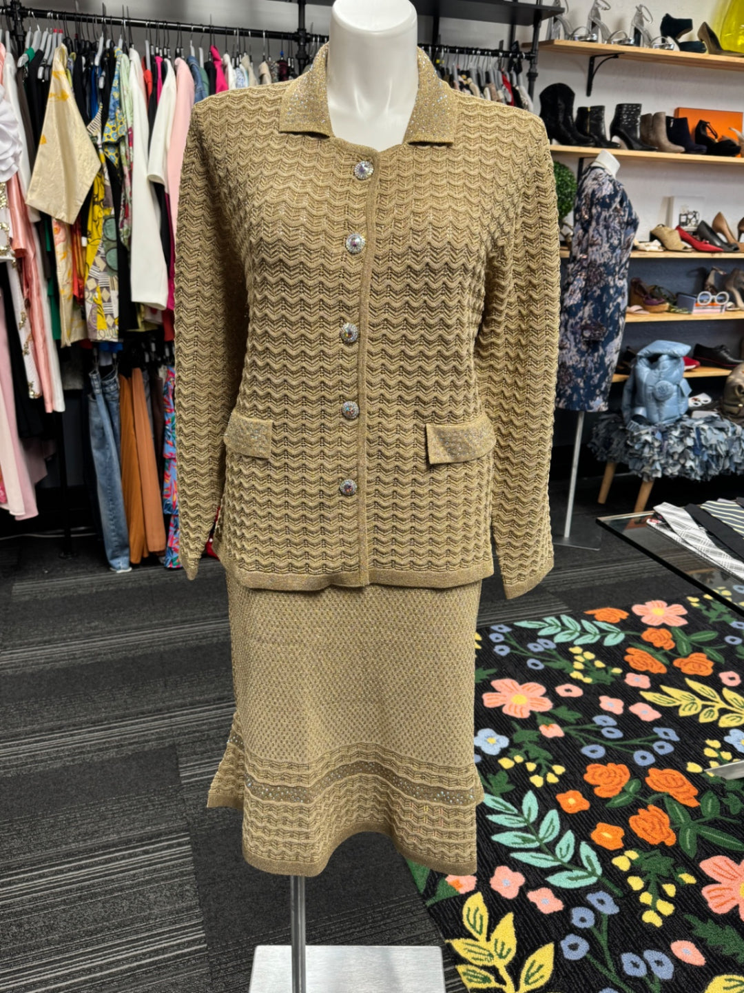 KNY By Kourosh 2pc Knit Suit 