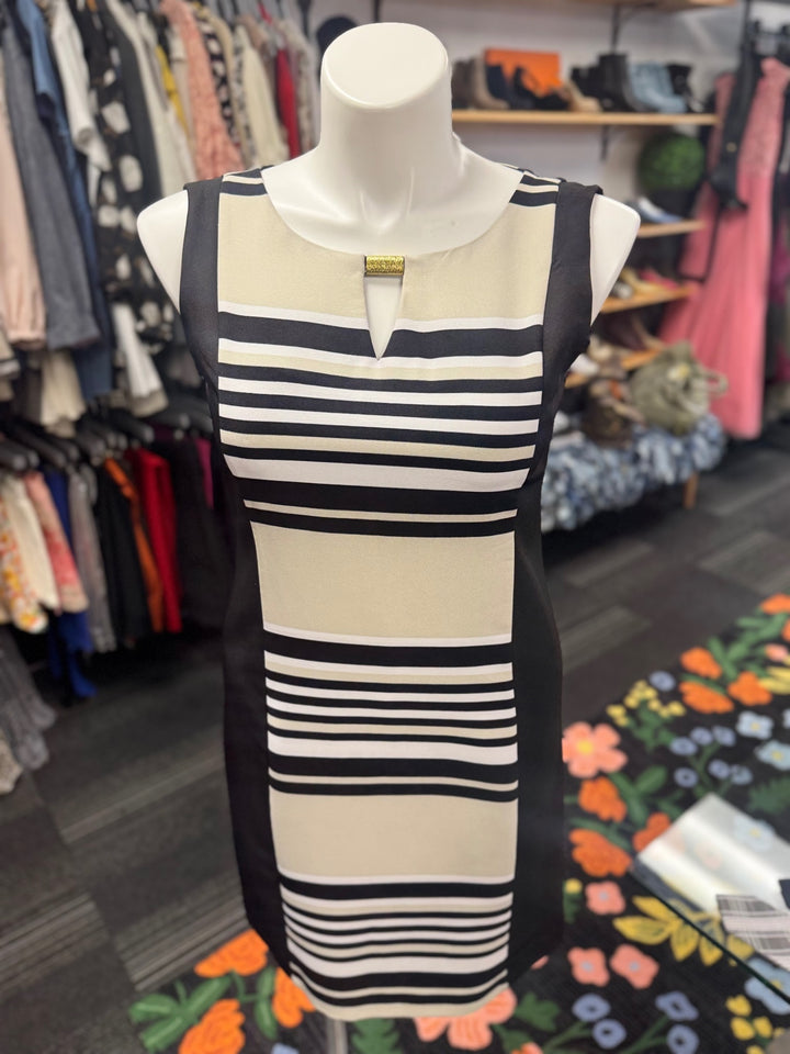 Emma & Michele Women's Dress (12 Blk/Wht/Biege)