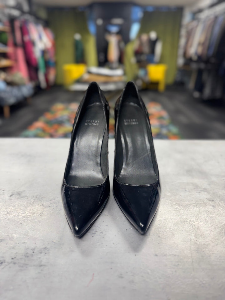 Stuart Weitzman Women’s Patent Leather Heels (9 Black) 